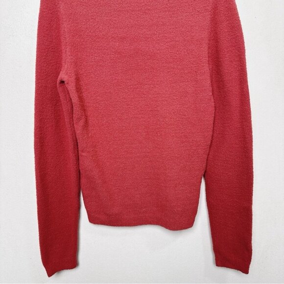 Aritzia Womens Medium Maxwell Hush Knit Chenille Turtleneck Sweater Cider Pink - Picture 14 of 15